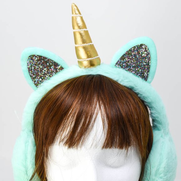 Unicorn Kids/Adult Solid Plush Adjustable Earmuff - Picture 13 of 13